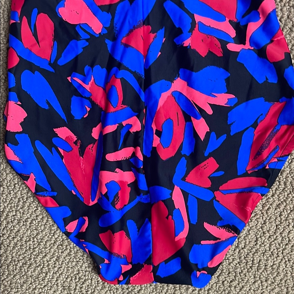Aqua Green One Piece Swimsuit in Blue and Red with Dynamic Pattern - Picture 11 of 11